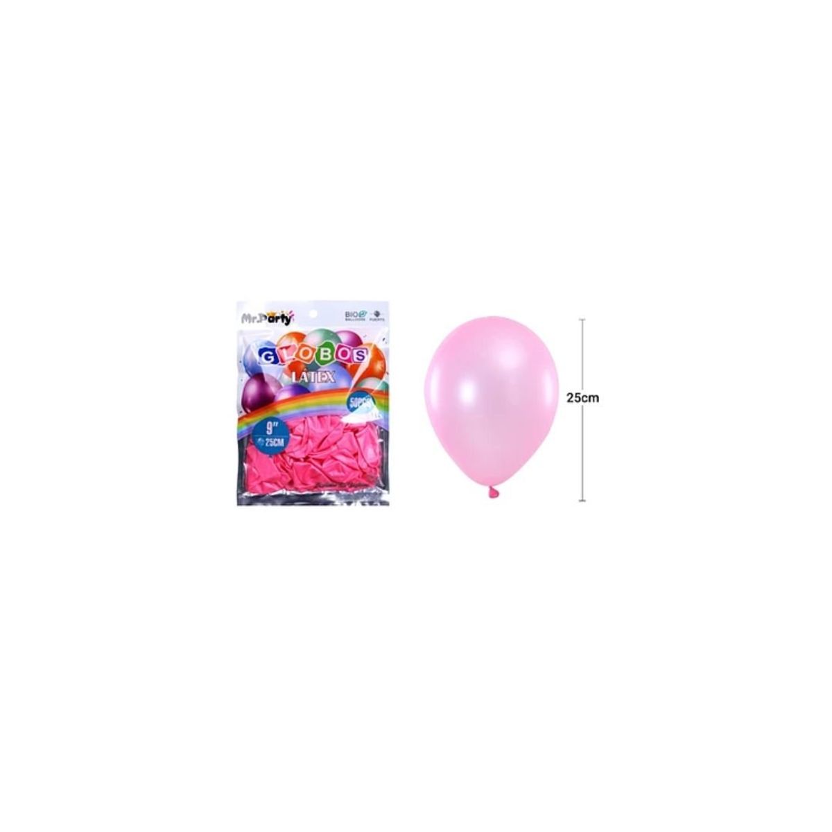 GENERICO - Globos De Látex Perlado Rosa Clara 25cm 50pcs