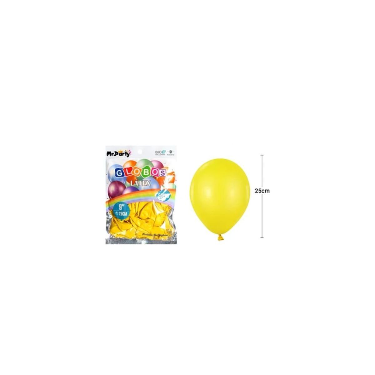 GENERICO - Globos De Látex Perlado Amarillo 25cm 50pcs