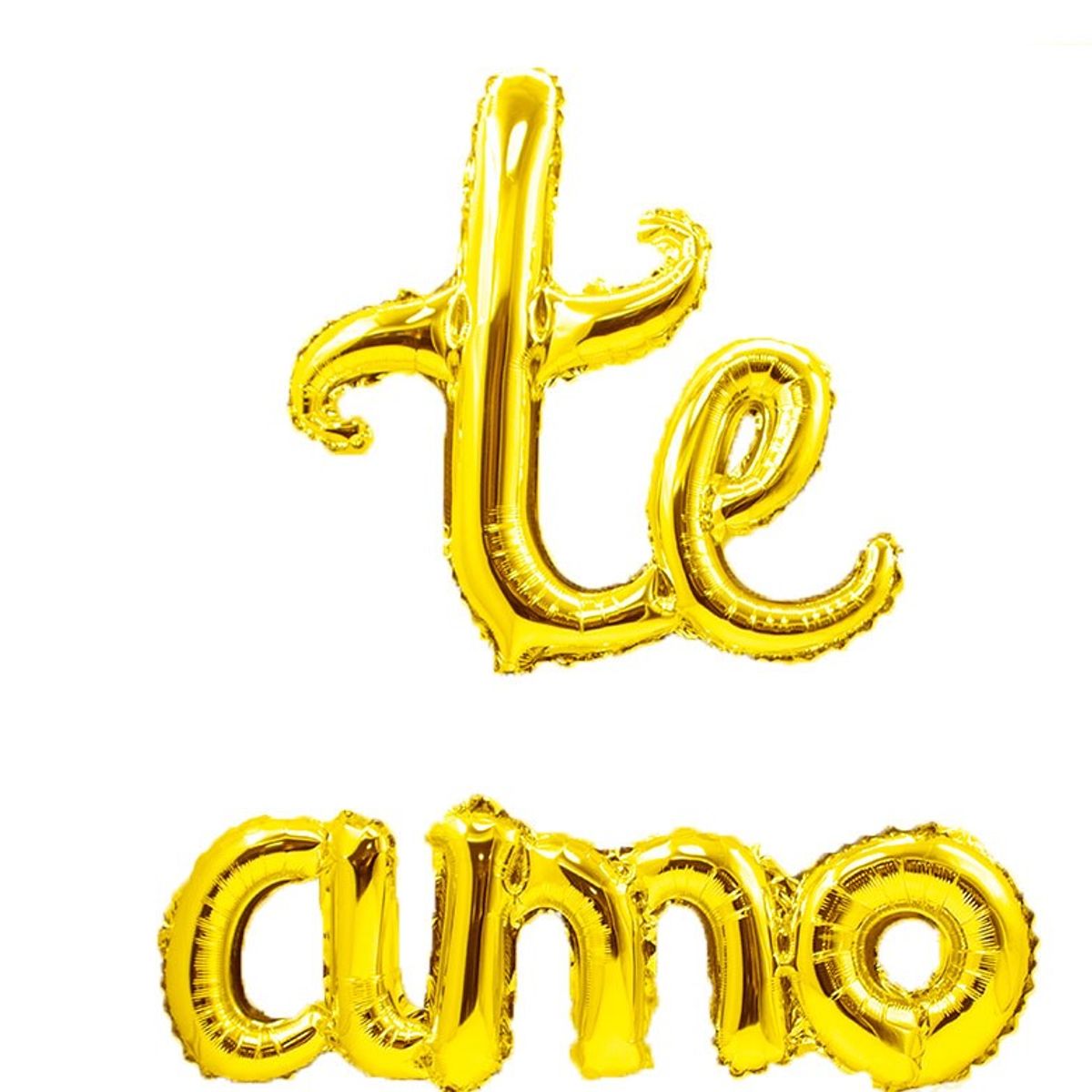 GENERICO - GLOBO METALICO TE AMO CURSIVO DORADO X1 UNI