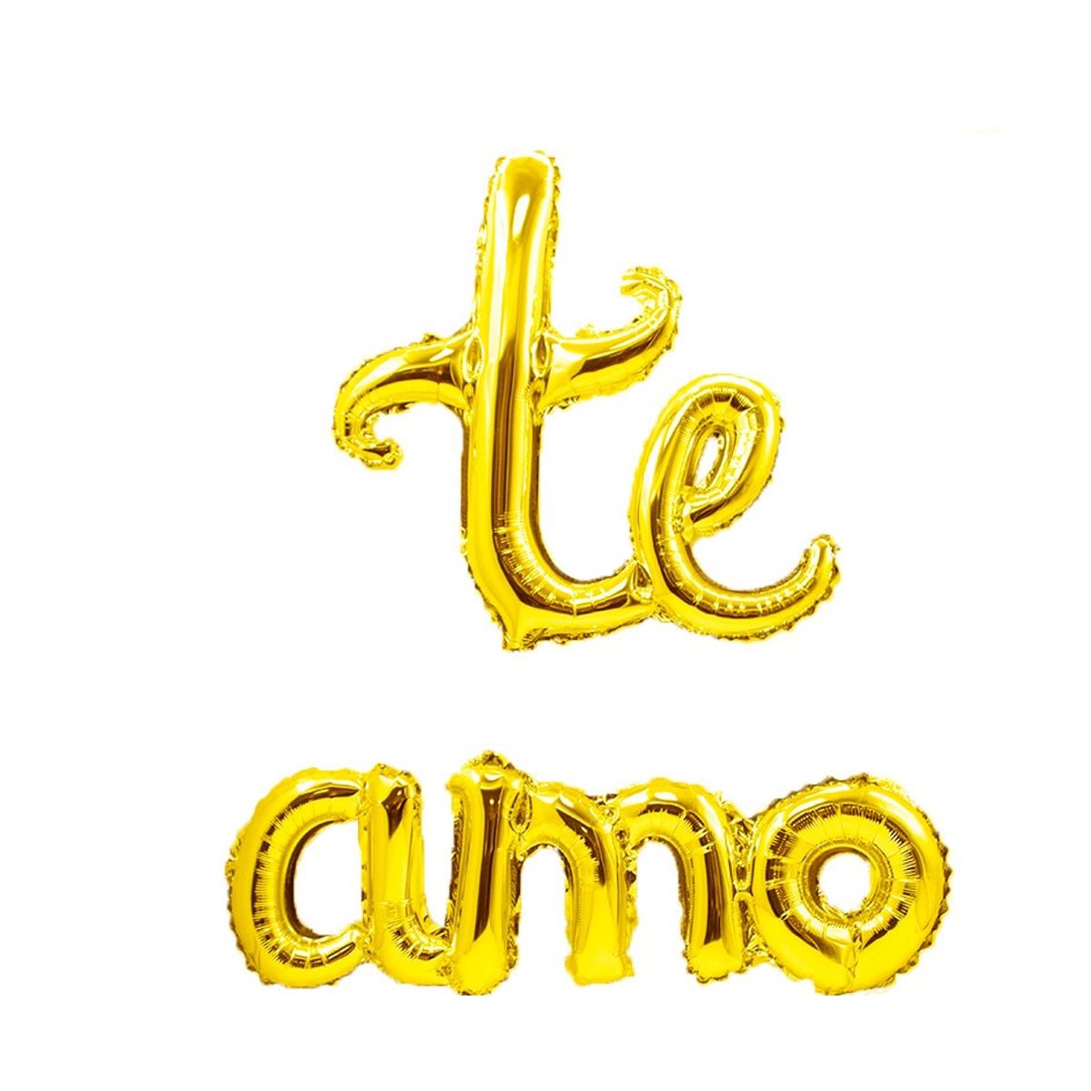 GENERICO - GLOBO METALICO TE AMO CURSIVO DORADO X1 UNI