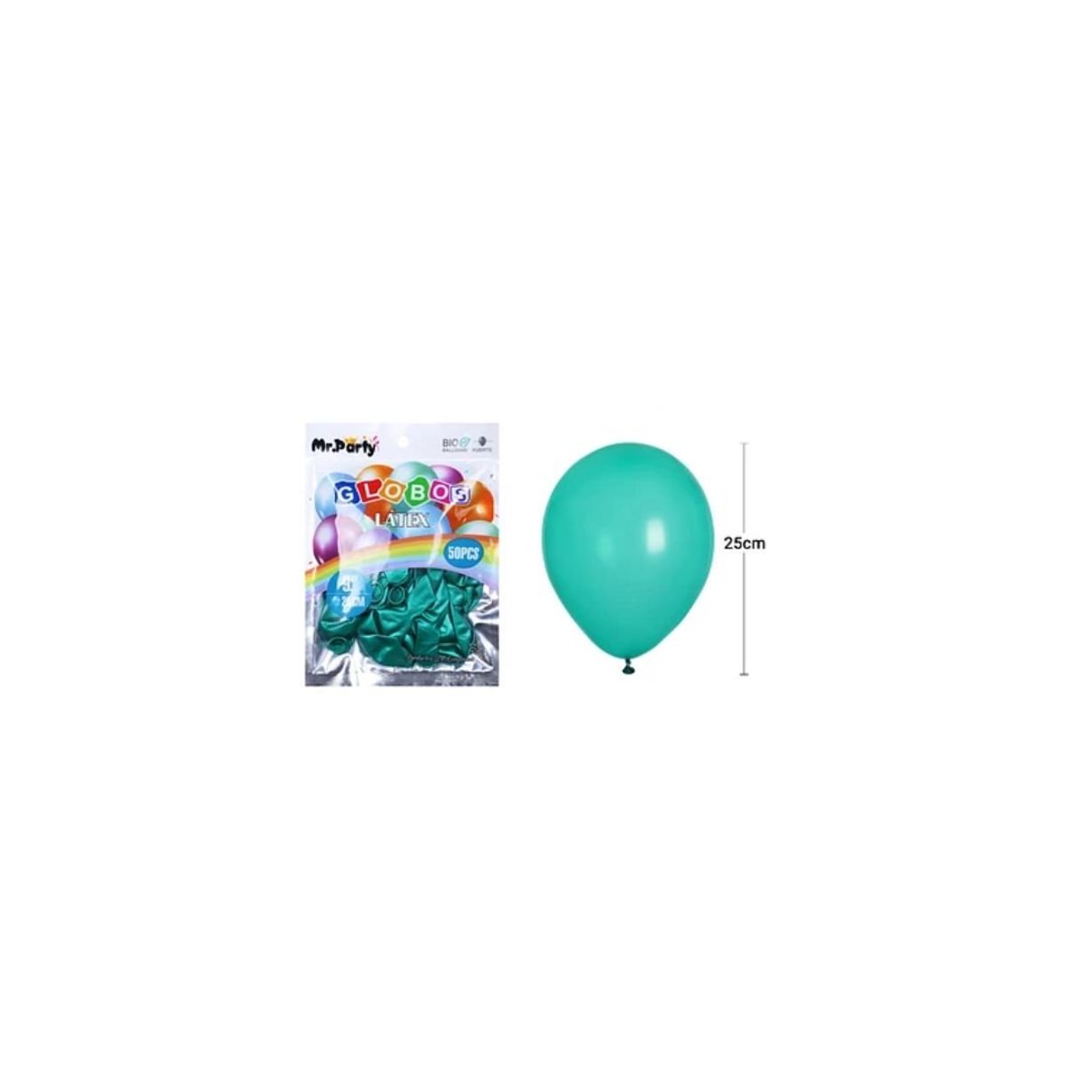 GENERICO - Globos De Látex Perlado Verde Oscuro 25cm 50pcs