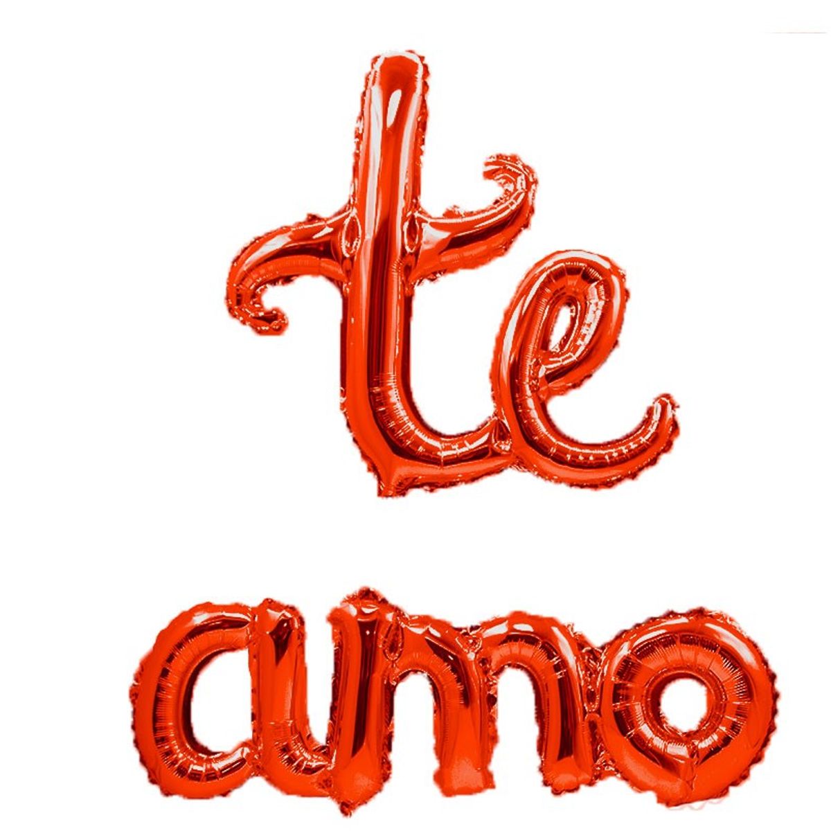 GENERICO - GLOBO METALICO TE AMO CURSIVO ROJO X1 UNI
