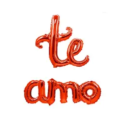 GENERICO - GLOBO METALICO TE AMO CURSIVO ROJO X1 UNI