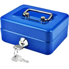 GENERICO - Caja de seguridad metal para efectivo con cerradura y llaves