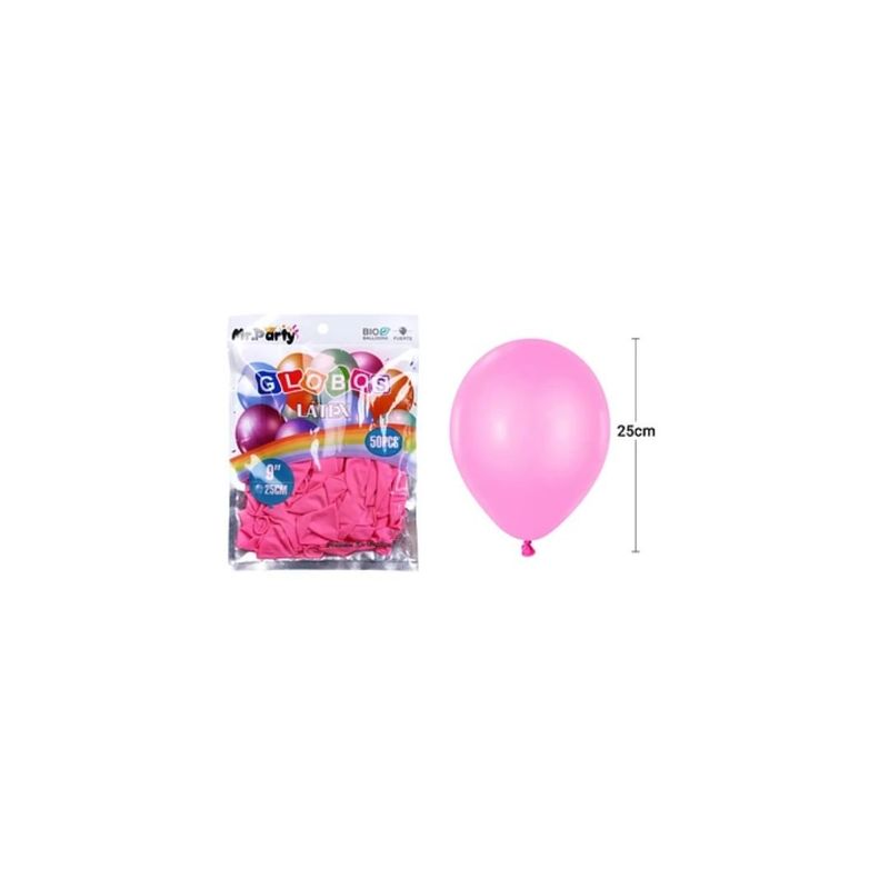 GENERICO - Globos De Látex Rosa Oscura Mate 25cm 50pcs