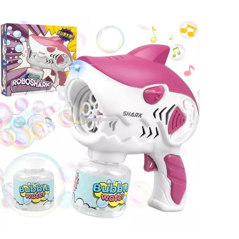 GENERICO - Pistola Burbujas Lanzador Nocturno Led Niños Robot Espacial