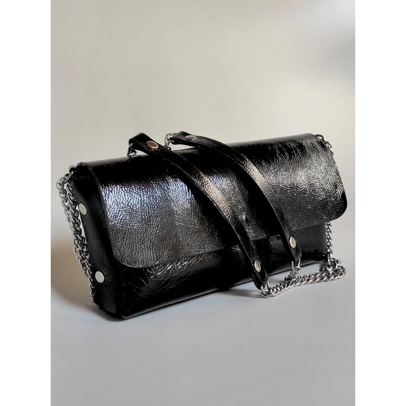 JARDIN DEL ESTE - Cartera de cuero Negro Charol