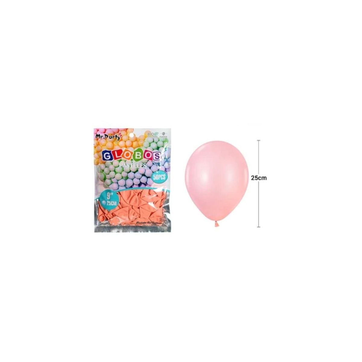 GENERICO - Globos De Látex Pastel Rosa Roja 25cm 50pcs