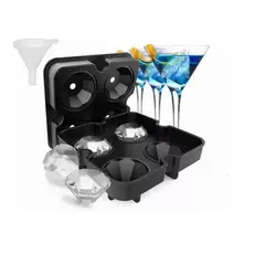 GENERICO - Cubetera Bandeja Silicona Forma De Diamante Molde Silicona