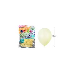GENERICO - Globos De Látex Pastel Amarillo 25cm 50pcs