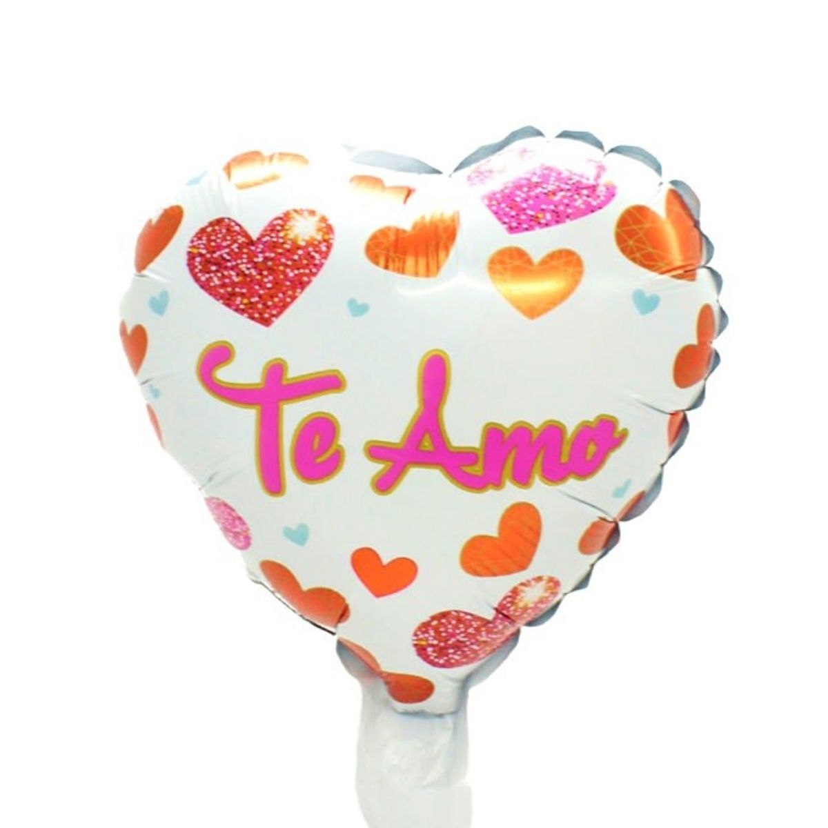 GENERICO - GLOBO METALICO 10 TE AMO BLANCO X50 UNI