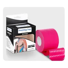 GENERICO - Cinta Tape Kinesiología Vendaje Neuromuscular Fitnes 5cmx5mt Rojo