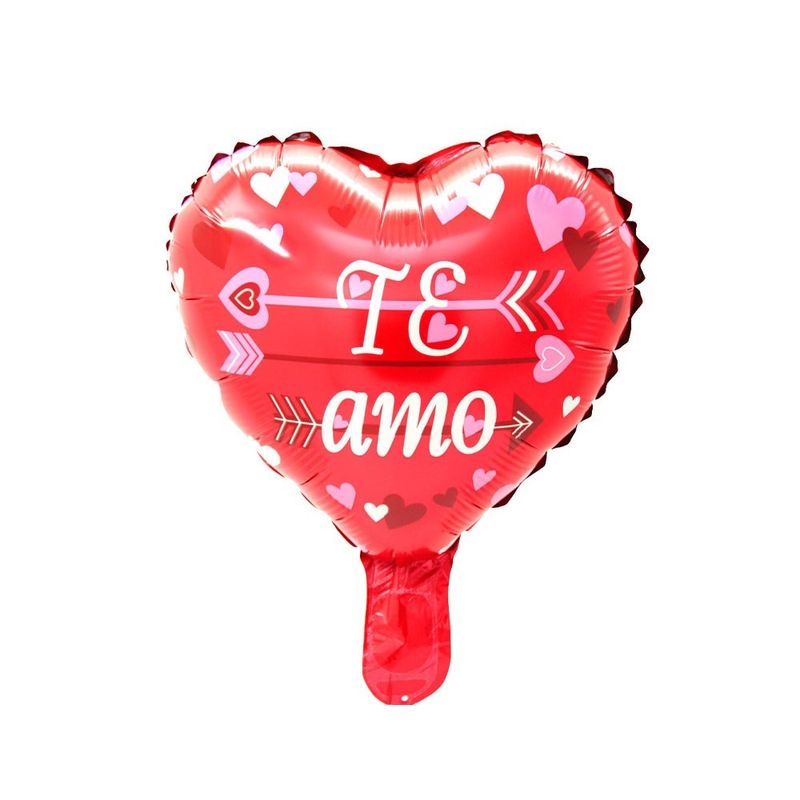 GENERICO - GLOBO METALICO 10 TE AMO FLECHA X50 UNI