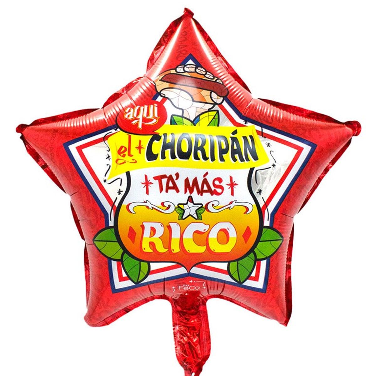 GENERICO - GLOBO METALICO 18 ESTRELLA GUACHACA CHORIPAN X50 UNI