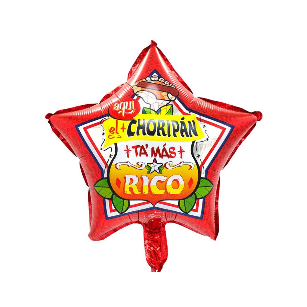 GENERICO - GLOBO METALICO 18 ESTRELLA GUACHACA CHORIPAN X50 UNI