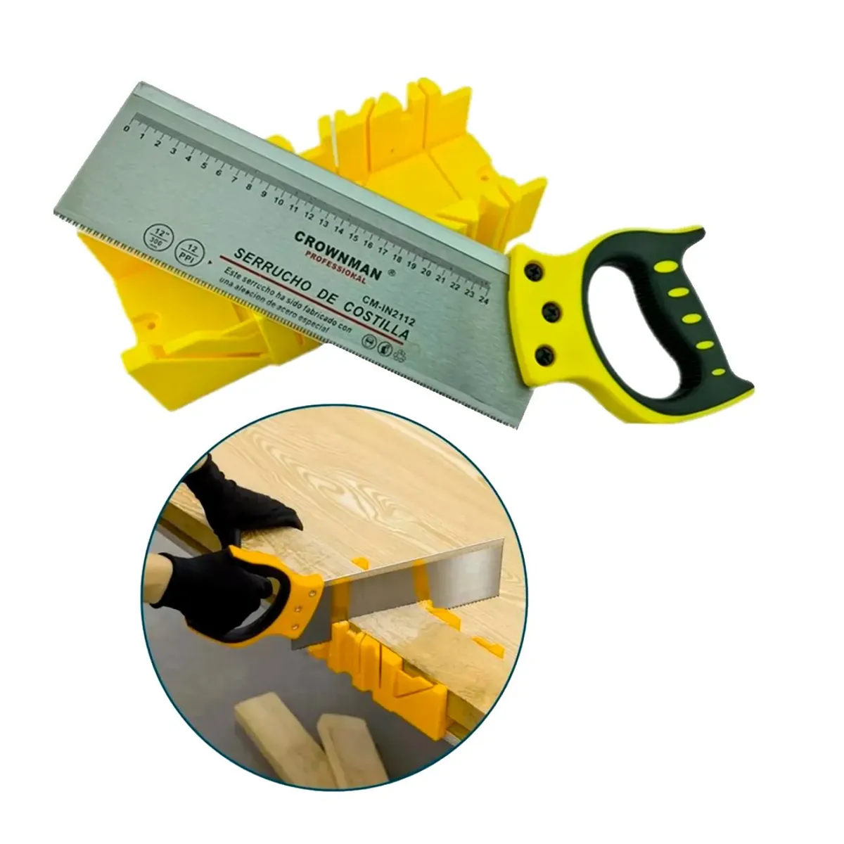 GENERICO - Serrucho Sierra Costilla Con Inglete 300mm