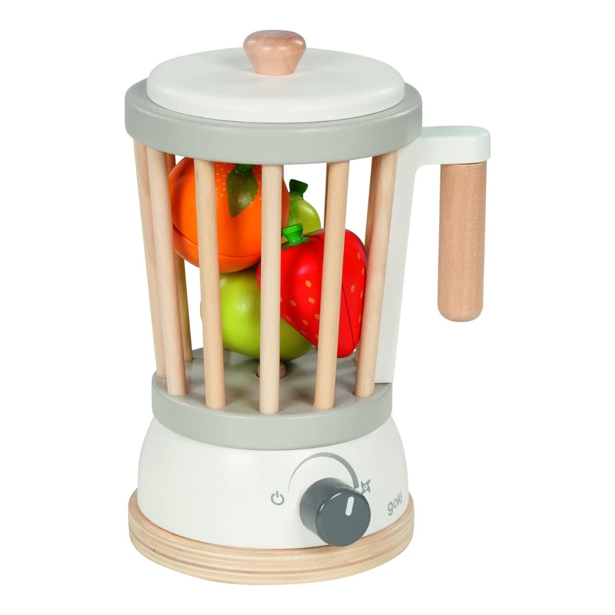GOKI - Licuadora Batidora De Madera Con Frutas Infantil