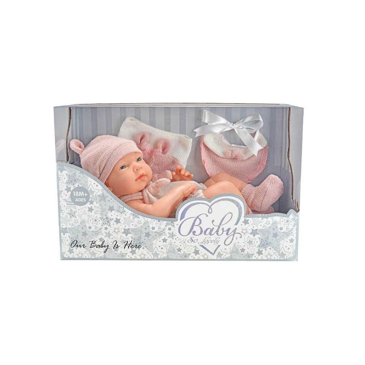 GENERICO - Juguete Muñeca Bebe Reborn Realista 30cm Silicona Vestido Rosa Infantil