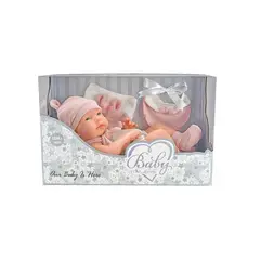 GENERICO - Juguete Muñeca Realista 30cm Silicona Vestido Rosa Infantil