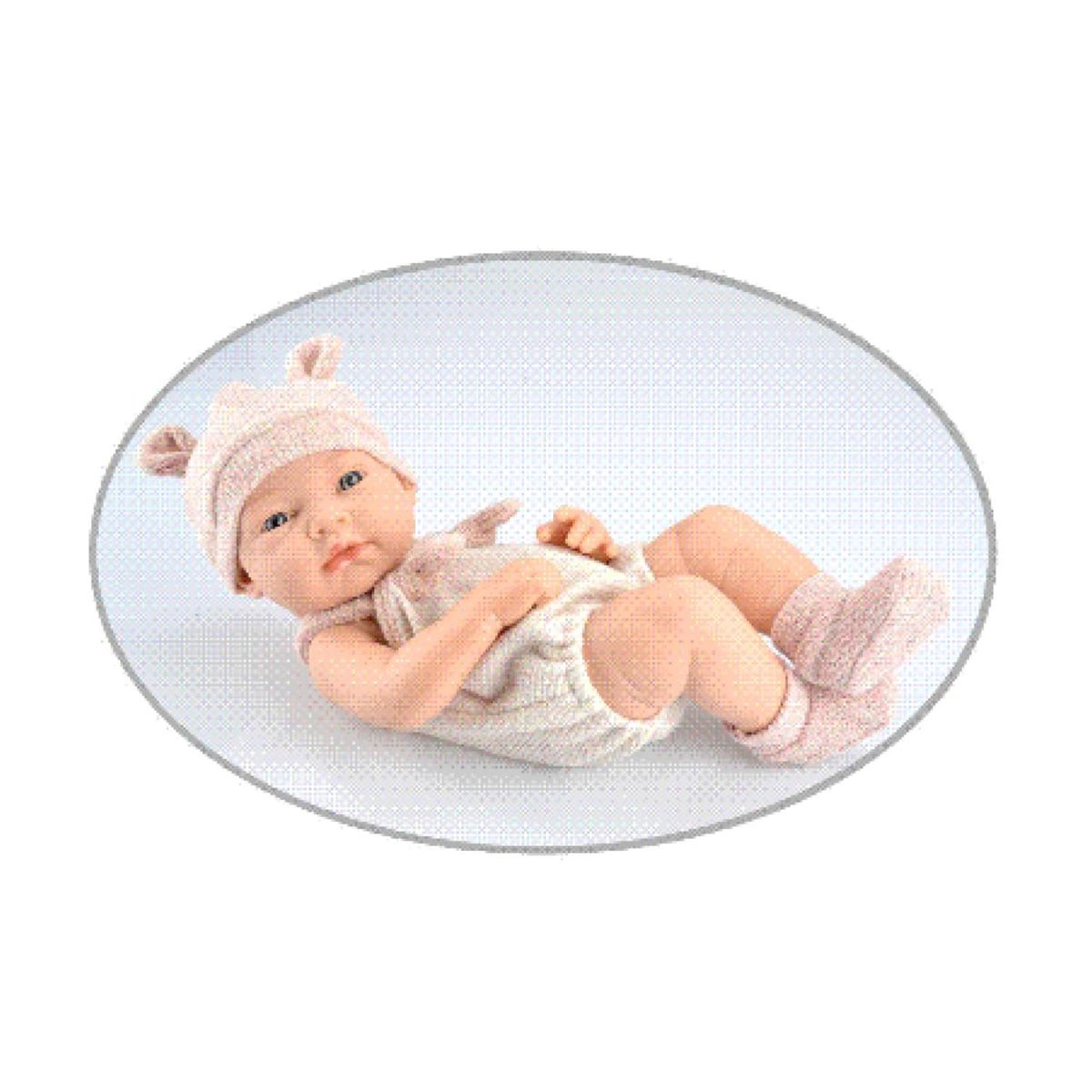 GENERICO - Juguete Muñeca Bebe Reborn Realista 30cm Silicona Vestido Rosa Infantil