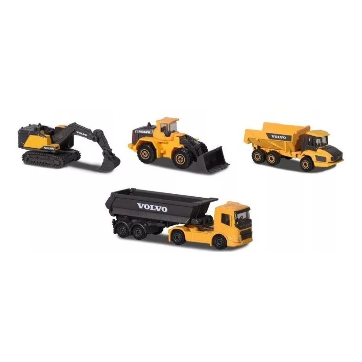 GENERICO - Juguete Set 4 Camiones Construccion 1:72 Metalicos Infantil