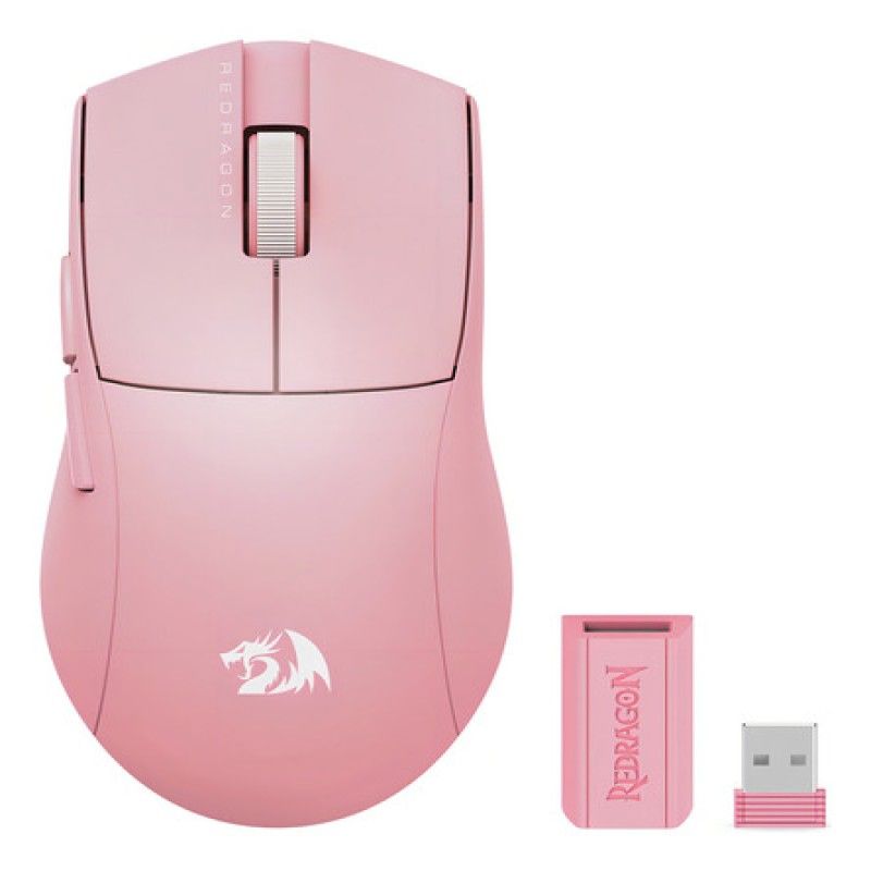 REDRAGON - Mouse Gamer Redragon King Pro M916-pro 1k Hz - Wireless ROSA