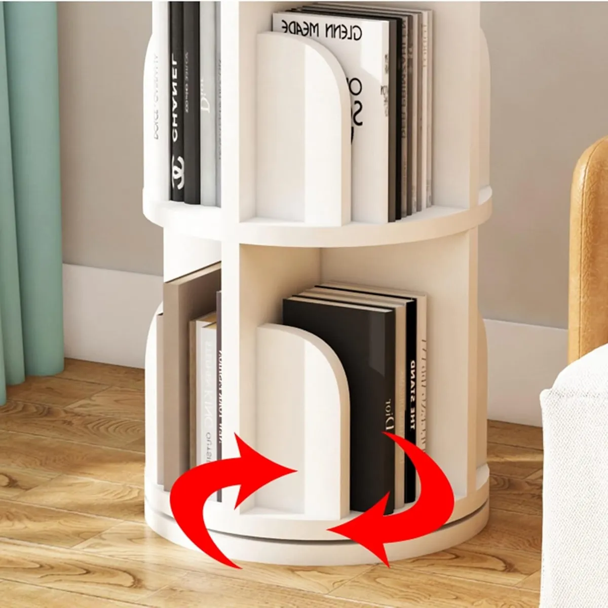 YOMYM - Biblioteca Giratoria Librero Organizador Libros Alto