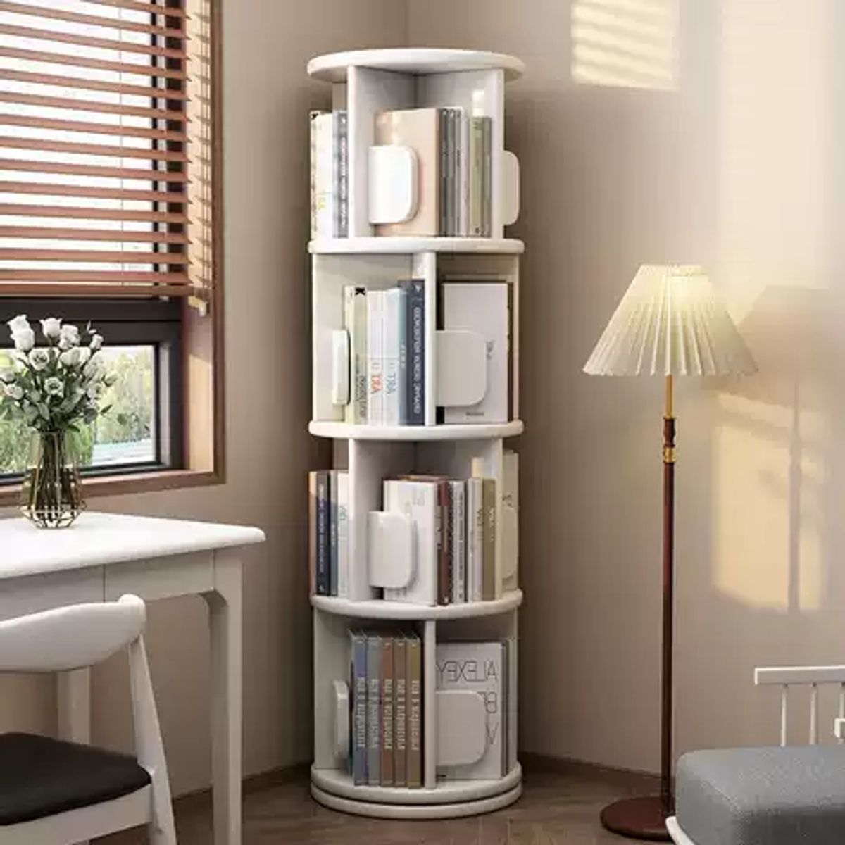 YOMYM - Biblioteca Giratoria Librero Organizador Libros Alto