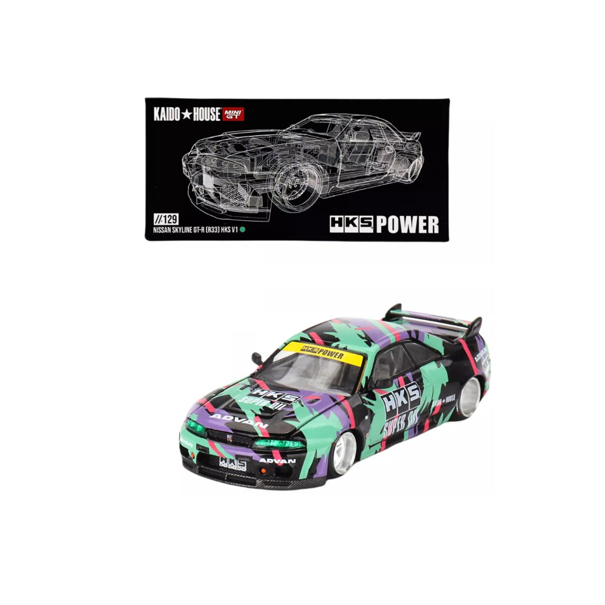GENERICO - Nissan Skyline GTR R33 HKS Kaidohouse Mini GT 164