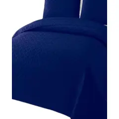 GENERICO - CUBRECAMA COLCHAS QUILT DE VERANO PLAZA Y MEDIA AZUL MARINO