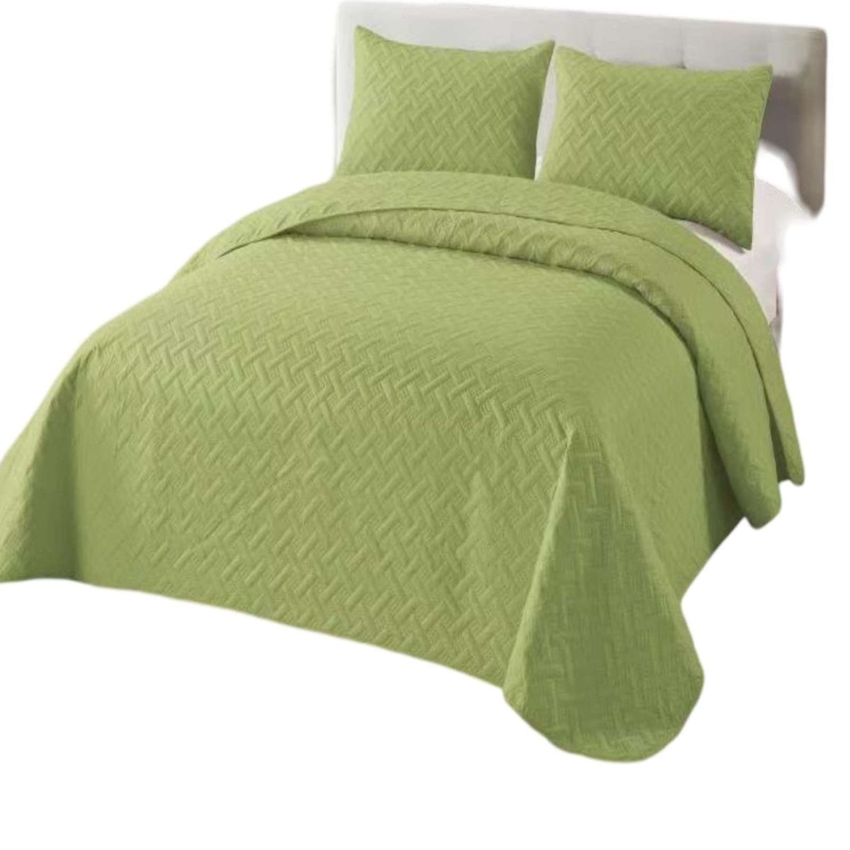 GENERICO - CUBRECAMA COLCHAS QUILT DE VERANO KING VERDE