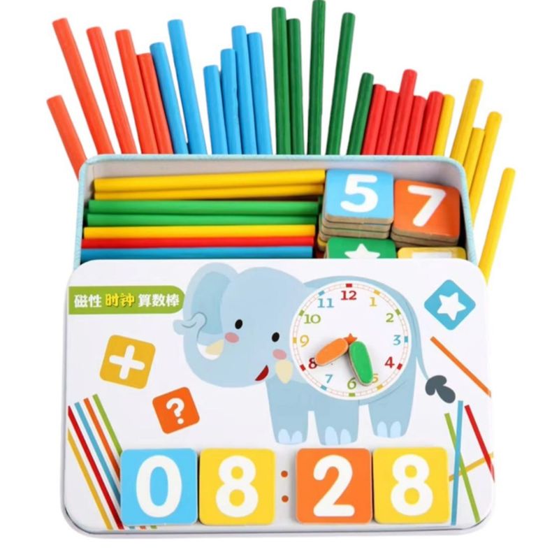 GENERICO - Juego Educativo Para Niños Numero Reloj Y Colore Magnético