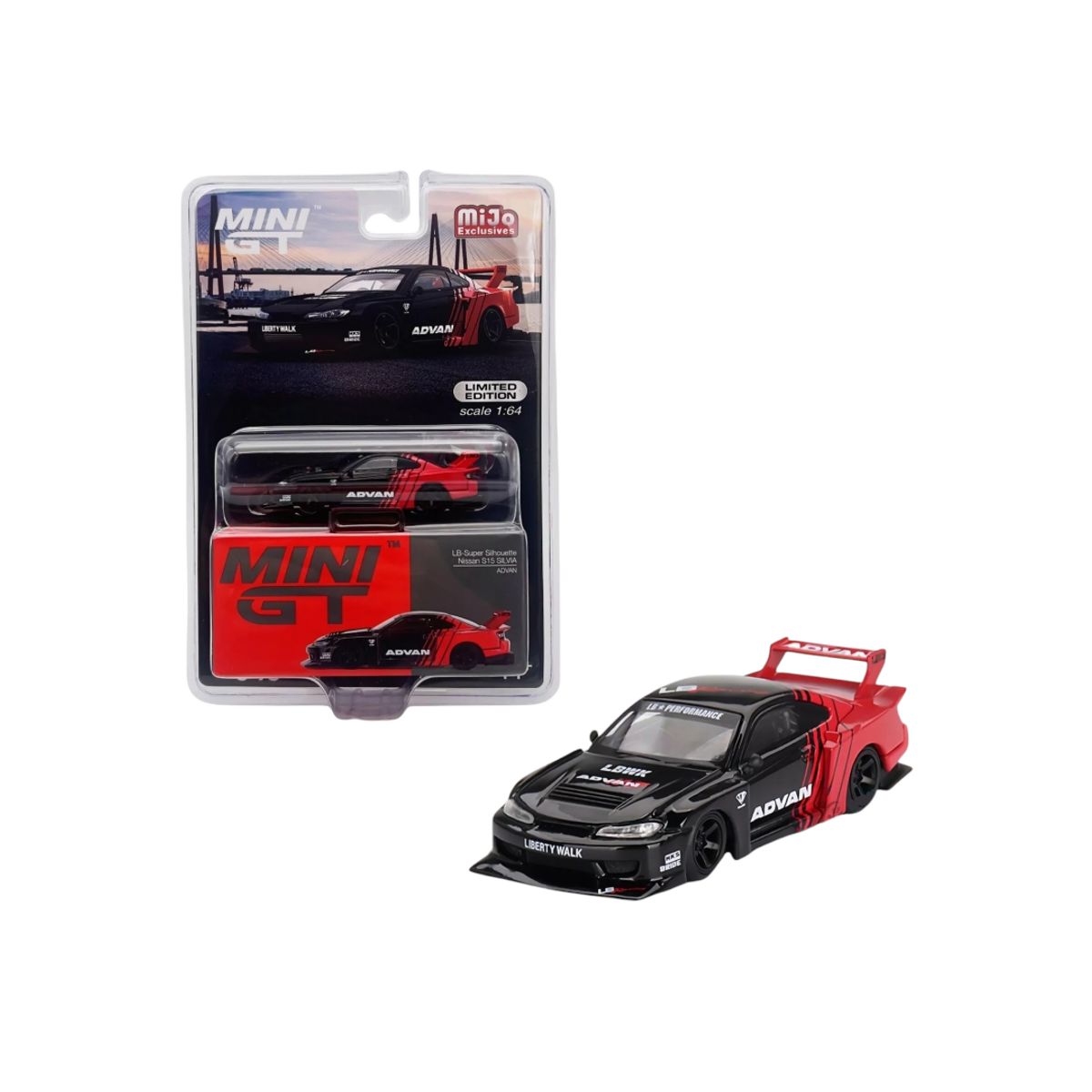 GENERICO - Nissan Silvia S15 ADVAN LBWK Mini GT 164