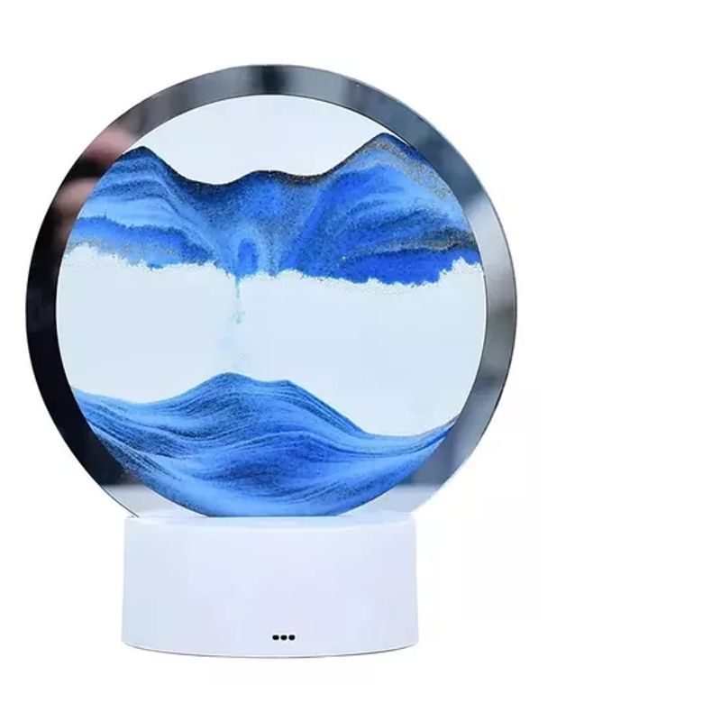 GENERICO - Arte De Arena En Movimiento Decoración Con Luz Lampara Mesa