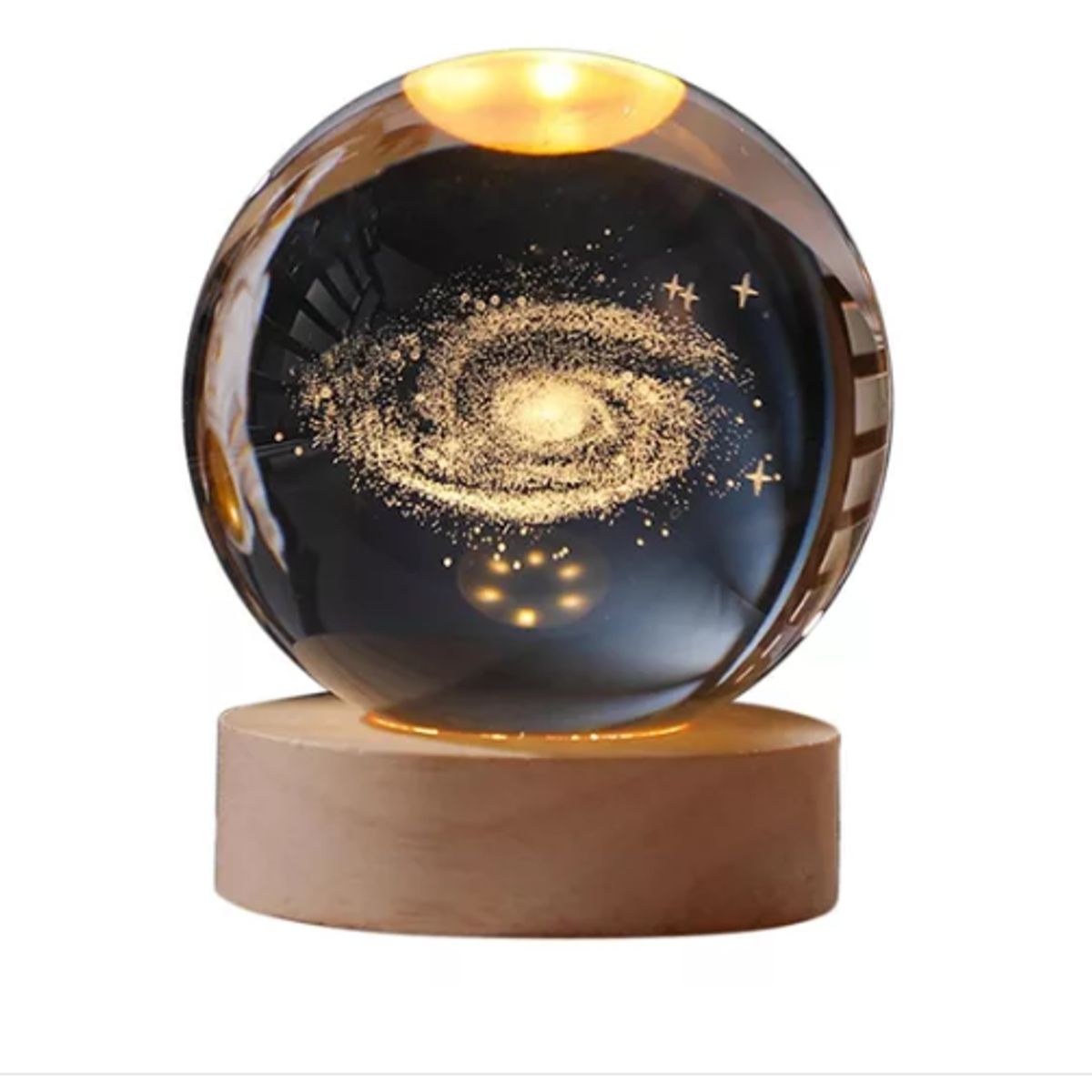 GENERICO - Lampara Mesa De Noche Bola De Cristal Planetaria