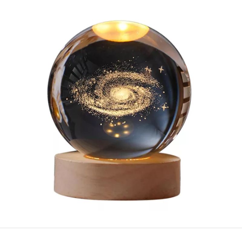 GENERICO - Lampara Mesa De Noche Bola De Cristal Planetaria