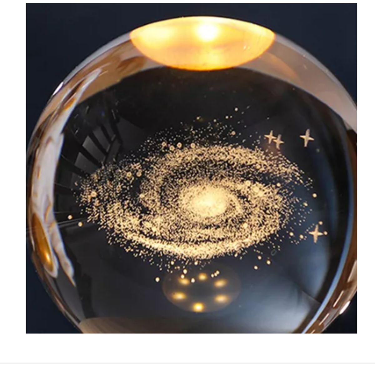 GENERICO - Lampara Mesa De Noche Bola De Cristal Planetaria