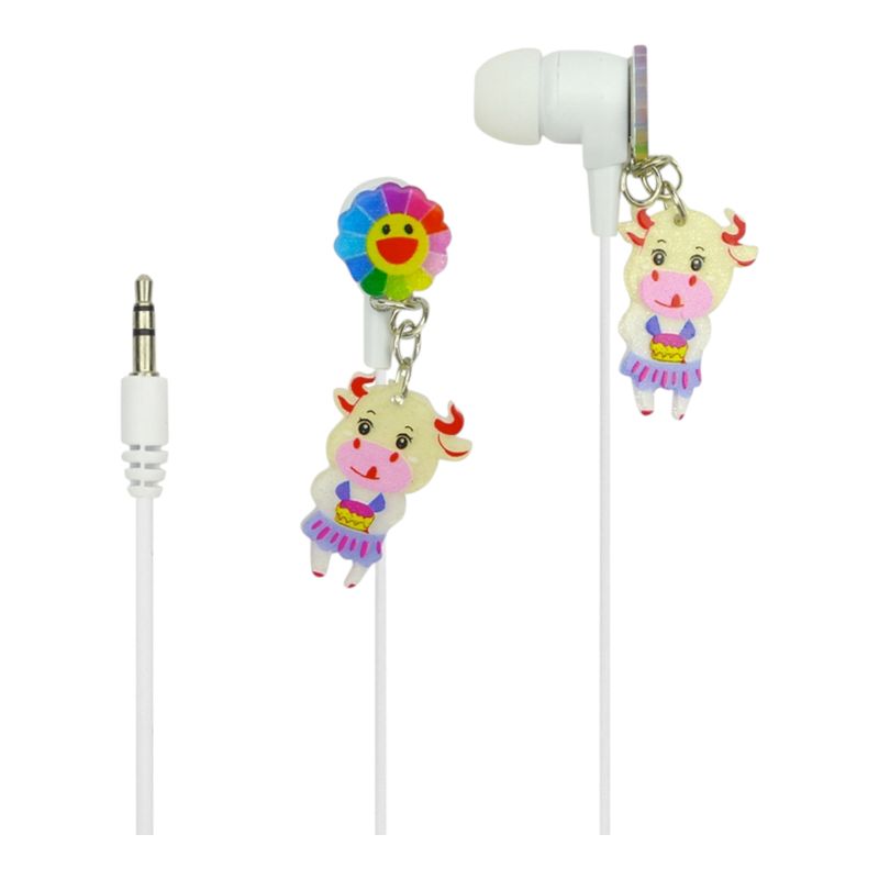 GENERICO - Audifonos Para Niñas Con Cable Aretes Tuk K-999 osito cafe