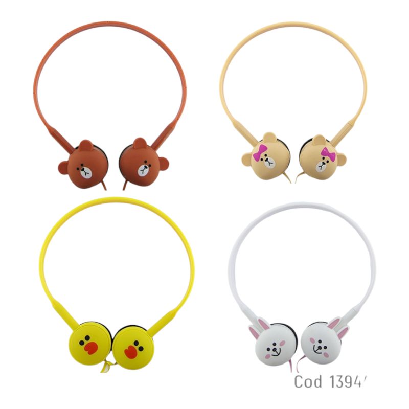 GENERICO - Audifonos Para Niños Con Cable Y Microfono beige