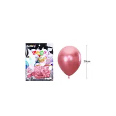 GENERICO - Globos De Látex Rojo Cromados Metalizados 35cm 20pcs
