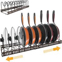 Organizador Cocina, Sartenes y Ollas con 10 Compartimentos Ajustables