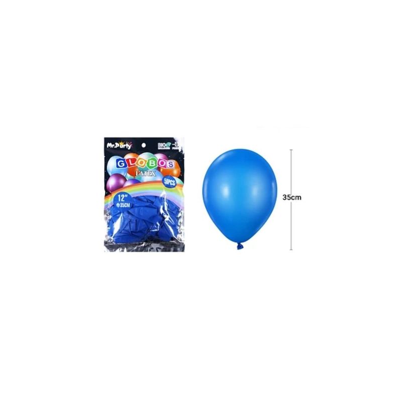 GENERICO - Globos De Látex Azul Oscuro Mate 35cm 50pcs