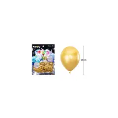 GENERICO - Globos De Látex Dorado Cromados Metalizado 28cm 50pcs