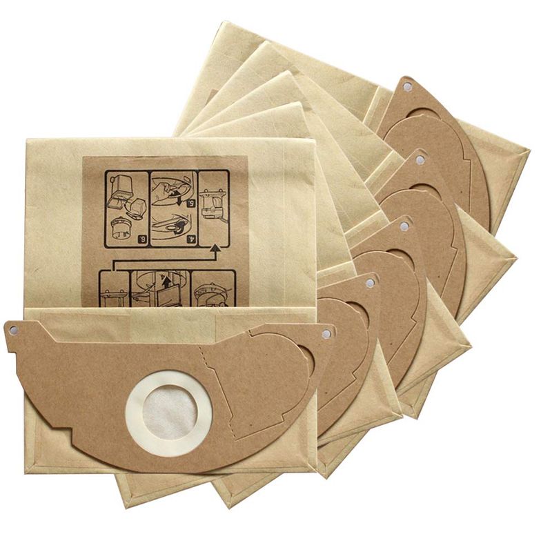 KUANGYE - Set 5 Bolsas Papel Para Karcher Mv2 Wd2 6904-3220