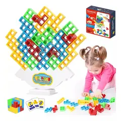 TNAKIEX - Juego De Bloques De Equilibrio Tetra Tower 64 Piezas