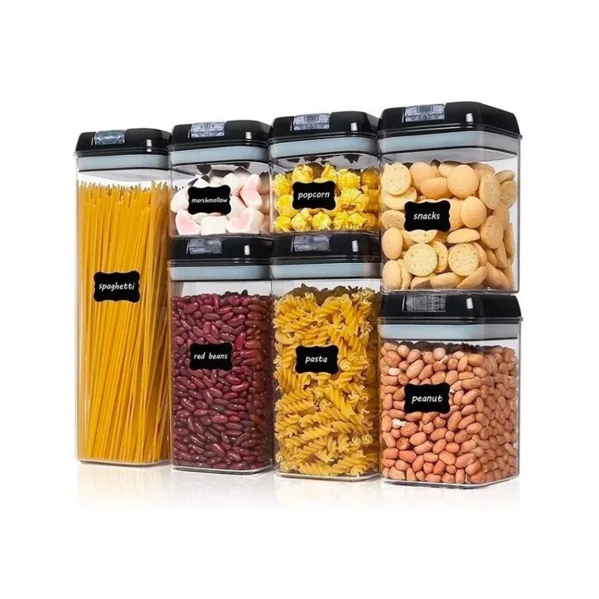 GENERICO - Set 7 Contenedores De Alimento Tapa Hermética Almacenamiento