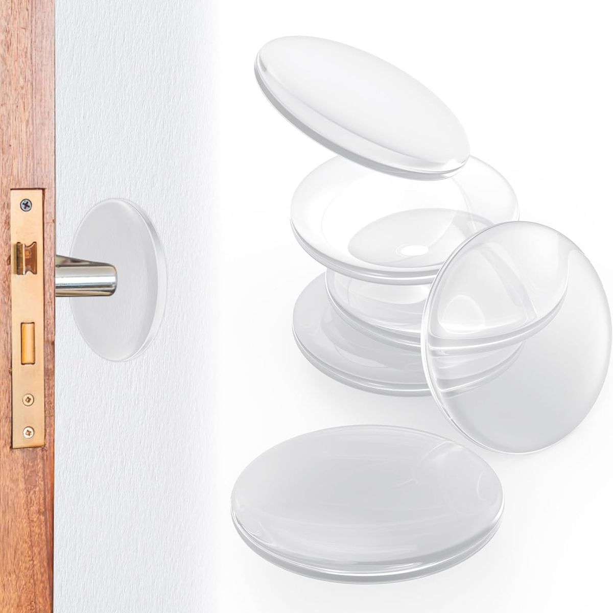 KUANGYE - Pack 6 Topes Puertas Protectores De Pared Adhesivos Silicona