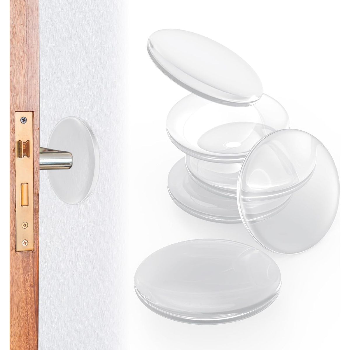 KUANGYE - Pack 6 Topes Puertas Protectores De Pared Adhesivos Silicona