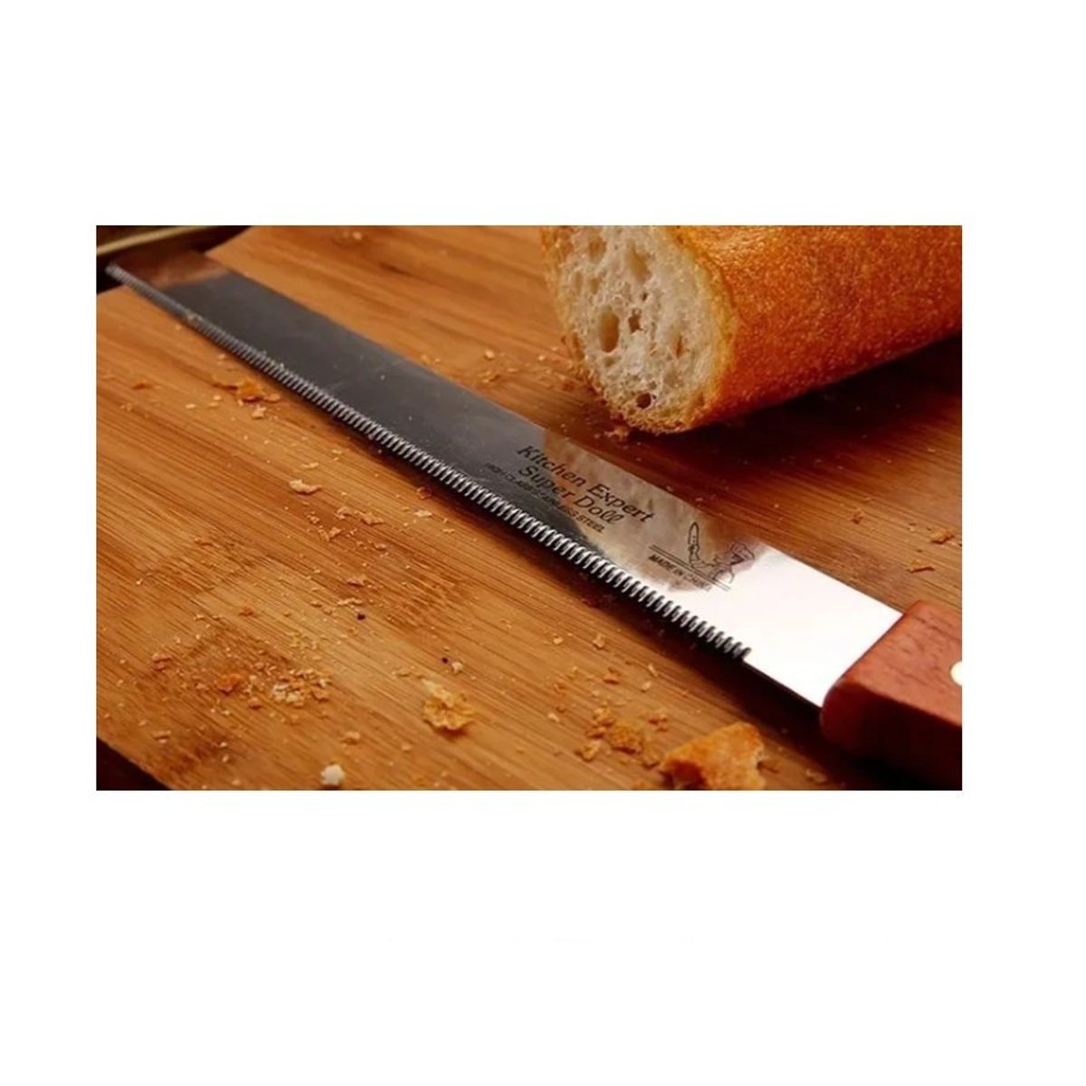 GENERICO - Cuchillo Para Cortar Pan Queque Bizcocho Torta Reposteria Acero