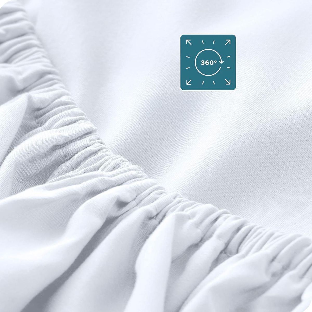 GENERICO - Sabanas De Algodon 800 hilos Premium 1.5 Blanco + Fundas